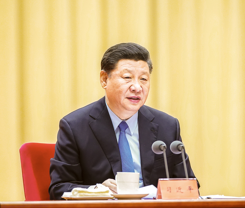 2019年5月31日，“不忘初心、牢記使命”主題教育工作會議在北京召開。中共中央總書記、國家主席、中央軍委主席習近平出席會議并發(fā)表重要講話。 新華社記者 鞠鵬/攝